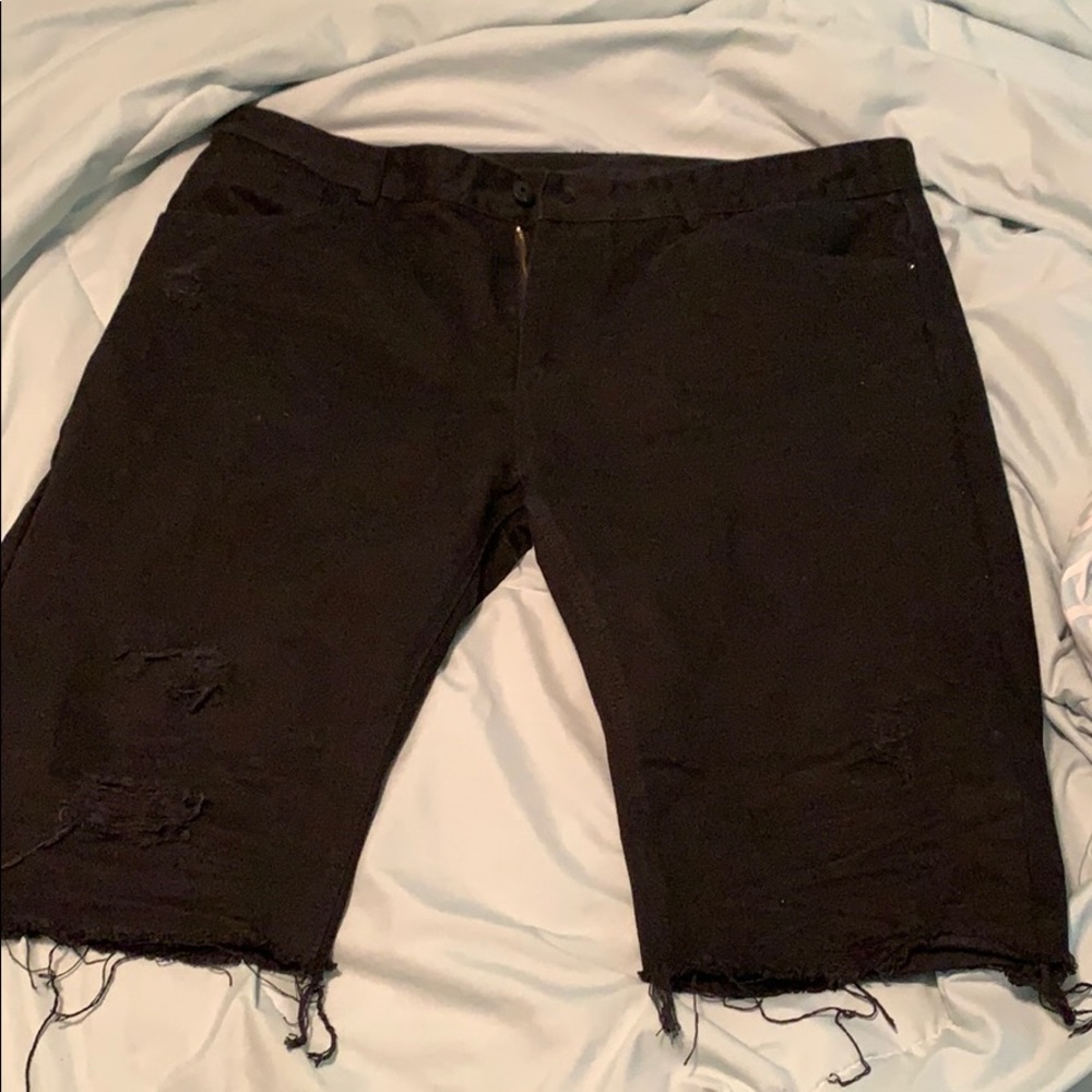Slim fit smoke rise jean shorts